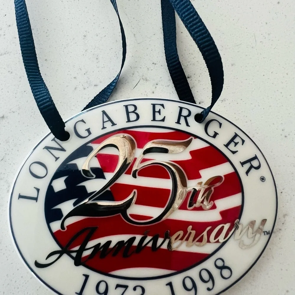 Longaberger 25th Anniversary Tie On